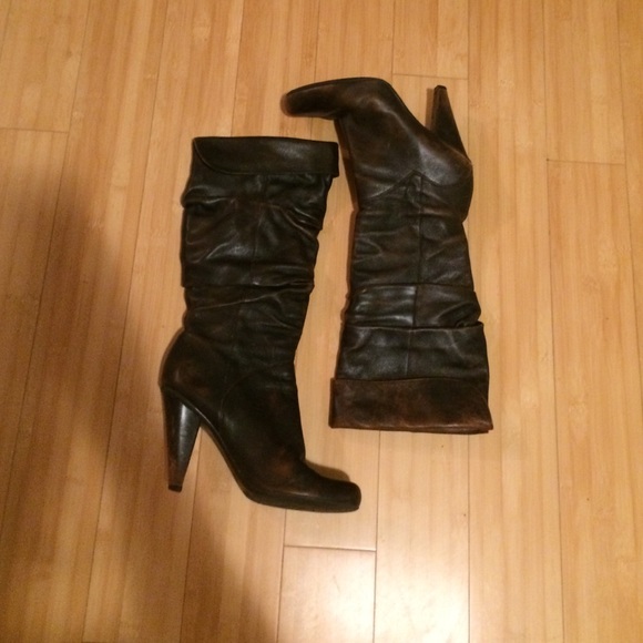 Distressed BCBGIRLS  Brown Boots
