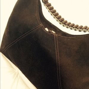 Charles jourdan brown suede purse