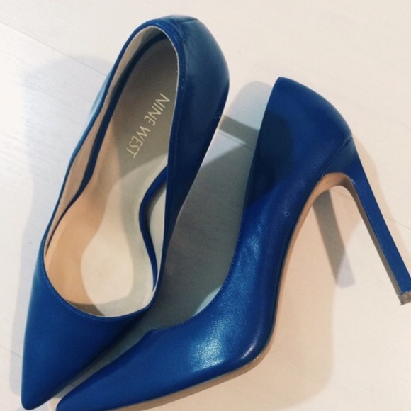 Blue Nine West Leather Upper