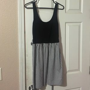 Cute black and white striped dress.