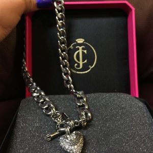 Juicy Couture Pave Heart Started NECKLACE NWT