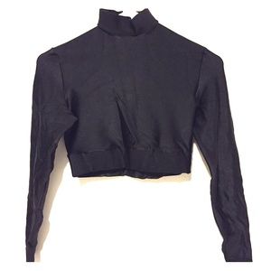 Black Lycra crop top dance/cheer/drill team