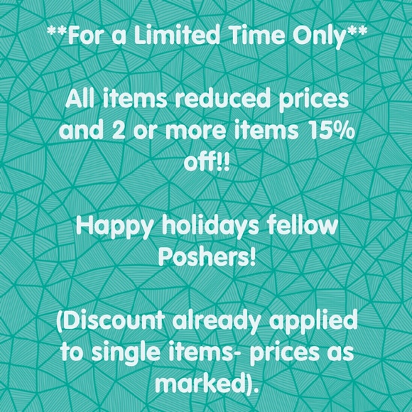 Holiday Sale!!! 2 or more Items 15% Reduced Prices - Picture 1 of 1