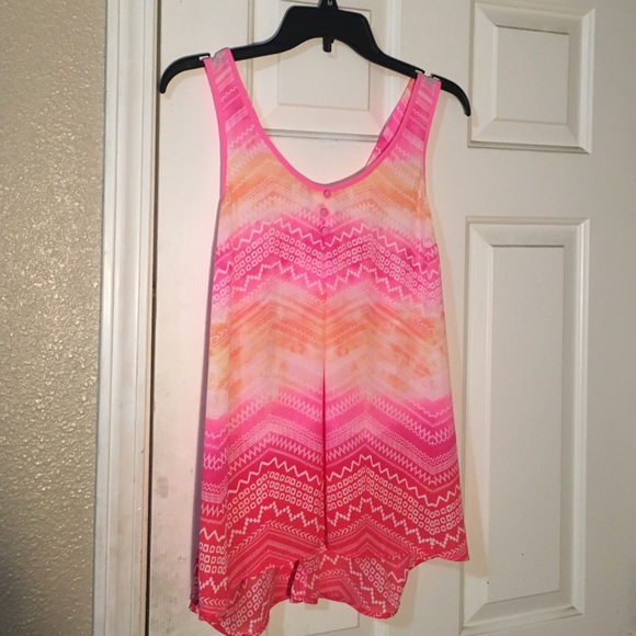 Candie's pink, white, and orange tank top.