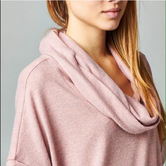 "Virgo" Dusty Pink Cowl Neck Top - Picture 2 of 2