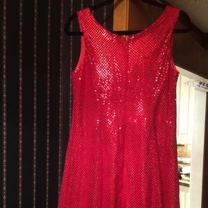 Red sparkle dress