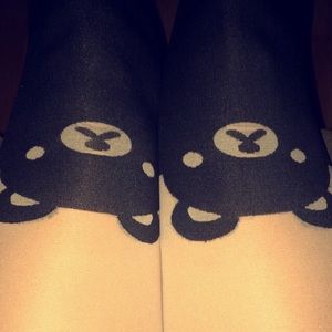 Bear Print tights & black tights. You can bundle.