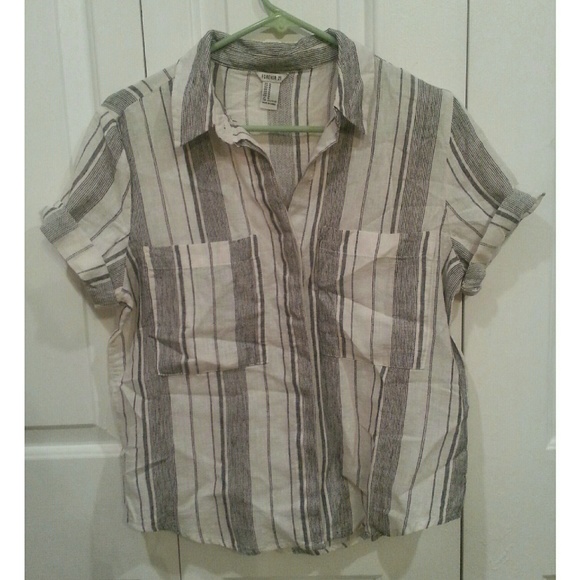 F21 Button Up Short Sleeve Shirt