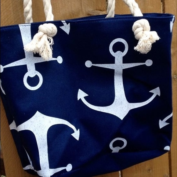 Small anchor tote bag