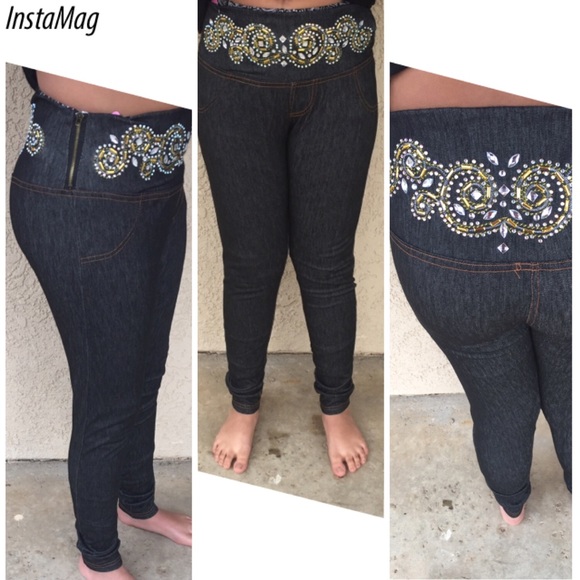 Pants - Embellished Jeggings