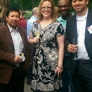 Black and white patterned dress