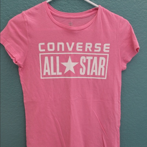 Pink converse tee