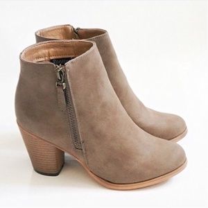 Brown ankle booties
