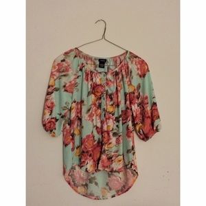 Button Down Floral Top 