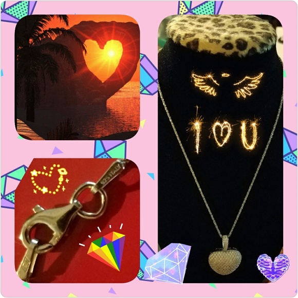 Hypnotic & chic Heart Rhinestone Studded Necklace - Picture 3 of 3