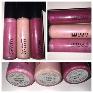 💯 AUTHENTIC MAC LIPGLASS TRIO