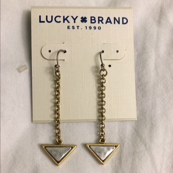 Geometric drop earrings - Picture 2 of 3