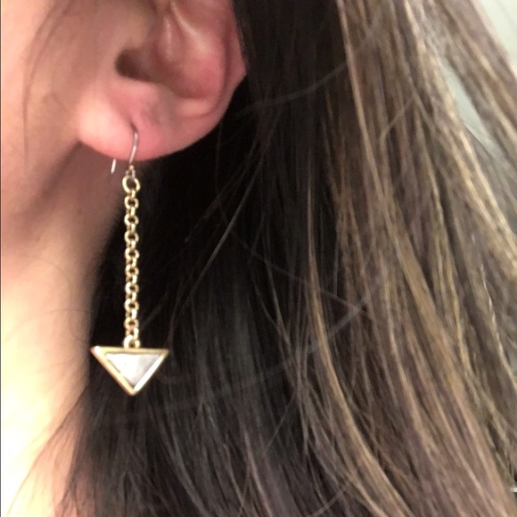 Geometric drop earrings - Picture 3 of 3