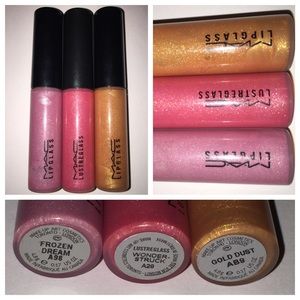 💯 AUTHENTIC MAC LIPGLASS TRIO