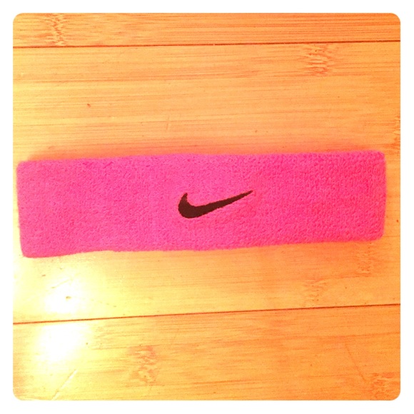 Hot pink Nike sweatband