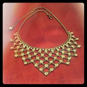 Silver rhinestone necklace