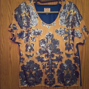 Neiman Marcus sequin blouse