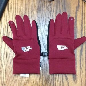 North face Red Etip gloves