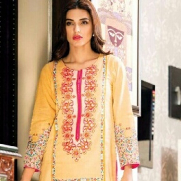 Yellow Cotton Lawn Dress - Picture 1 of 1