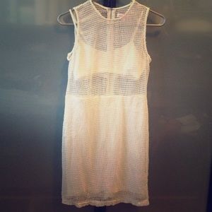Mesh white dress