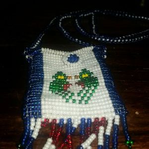 Mayan Handbeaded mini change purse