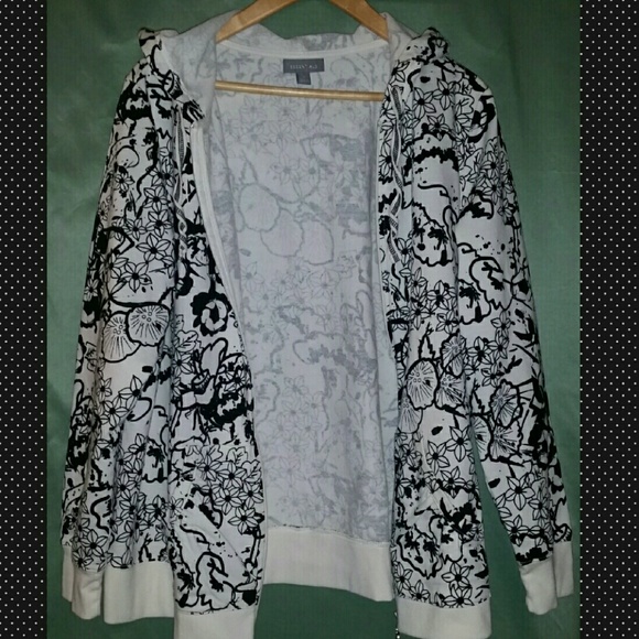 NWOT Floral Zip-up Hoodie