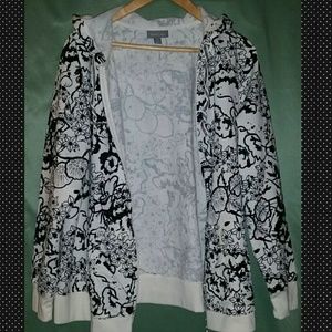 NWOT Floral Zip-up Hoodie