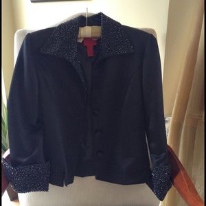 Short Black Satin Jacket