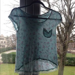 Abricrombie kids floral blouse