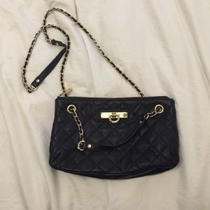 DKNY black and gold crossbody bag