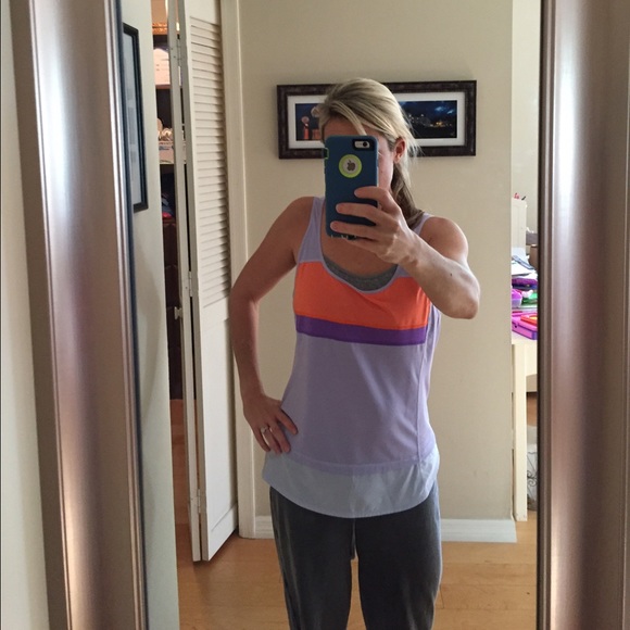 Size 8 Lululemon purple and orange tank