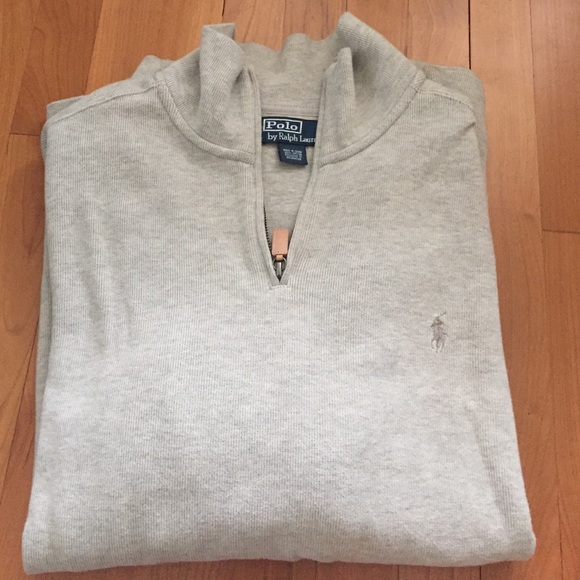 Men's light gray cotton pullover