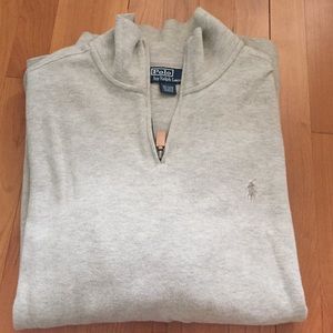 Men's light gray cotton pullover