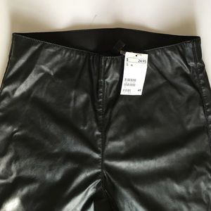 H&M Faux Leather Leggings Size 10