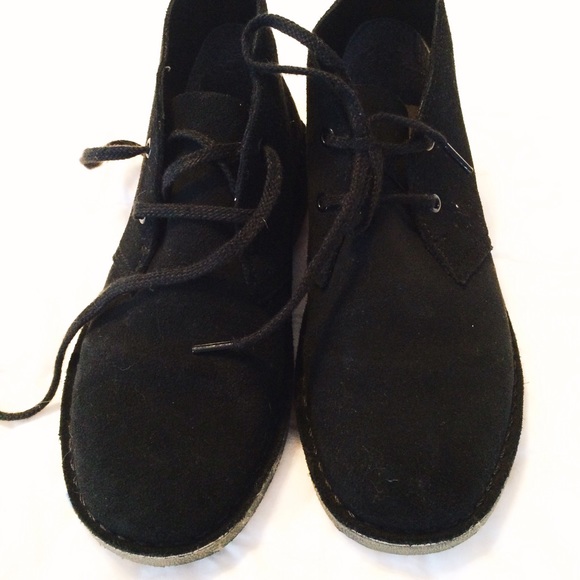 Black Suede Clarks desert boots booties