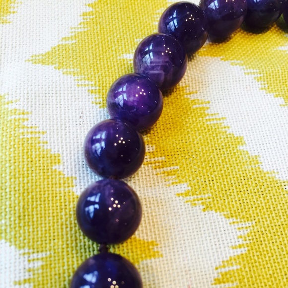 Amethyst beaded necklace