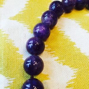 Amethyst beaded necklace