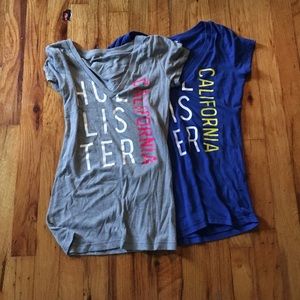 2 small hollister tees, barely worn,