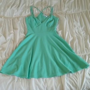 Minty green swing dress
