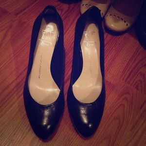 Black Franco santo pump heels