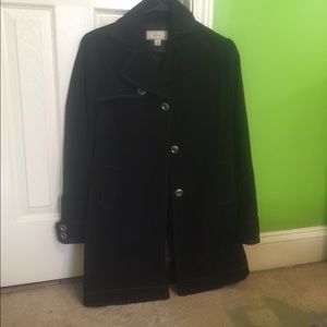Only worn once black trench coat