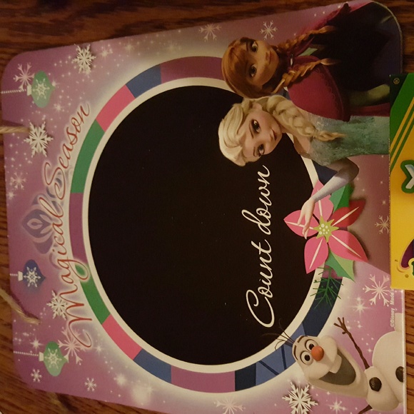 Princess Christmas countdown chalk board