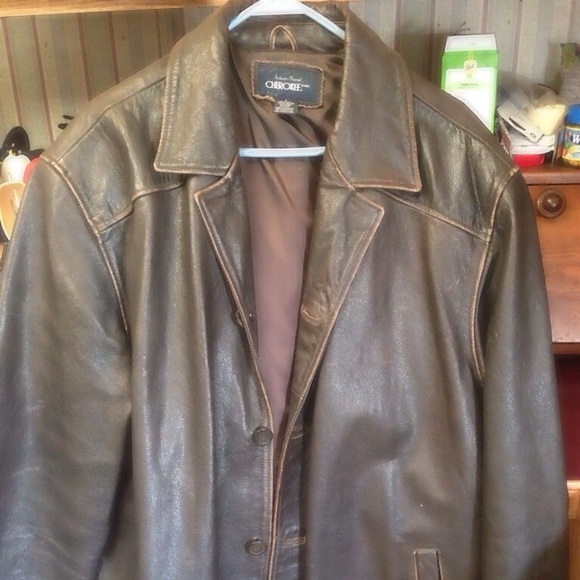 Men's barn style leather jacket
