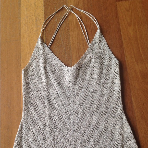 J Crew Platinum Knit Halter Top