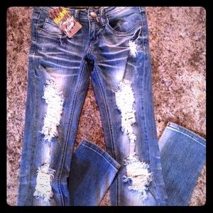 Machine brand jeans.